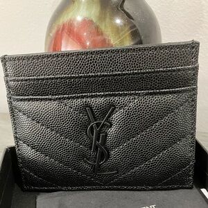 Saint Laurent Textured Black Card Case